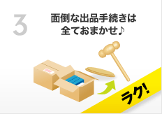 面倒な出品手続きは全ておまかせ♪