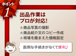 ポイント1 出品作業はプロが対応！